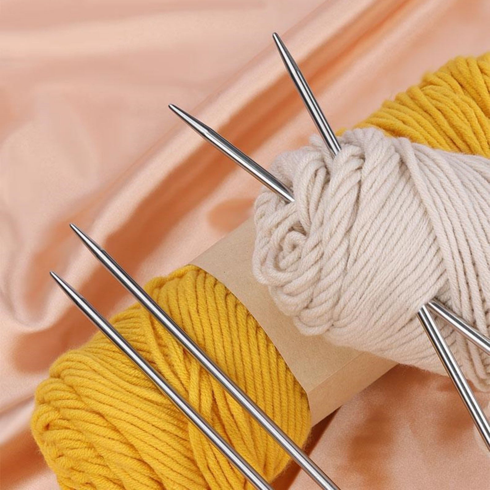165PCS Stainless Steel Double Pointed Knitting Needles Set 20cm - Knitting Tools Kit