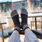 4 Pairs Cotton Toe Socks for Men and Women - Ankle Five Finger Athletic Running Socks