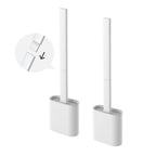 Silicone Toilet Brush with Holder – Hygienic Bathroom Cleaning Brush Set