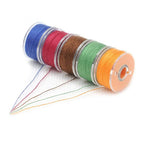 36PCS Sewing Machine Thread Spools with Clear Bobbin Storage Case Multicolor