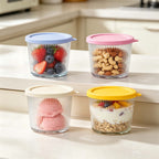 Glass jars with lids full set view