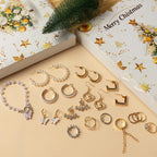 Gold hoops, rings and earrings from the jewellery advent calendar