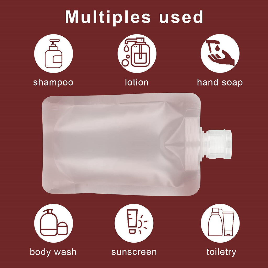 50PCS Reusable Travel Sample Pouches – Empty Plastic Bags for Makeup, Lotion, Shampoo and Liquid Toiletries