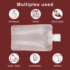 50PCS Reusable Travel Sample Pouches – Empty Plastic Bags for Makeup, Lotion, Shampoo and Liquid Toiletries