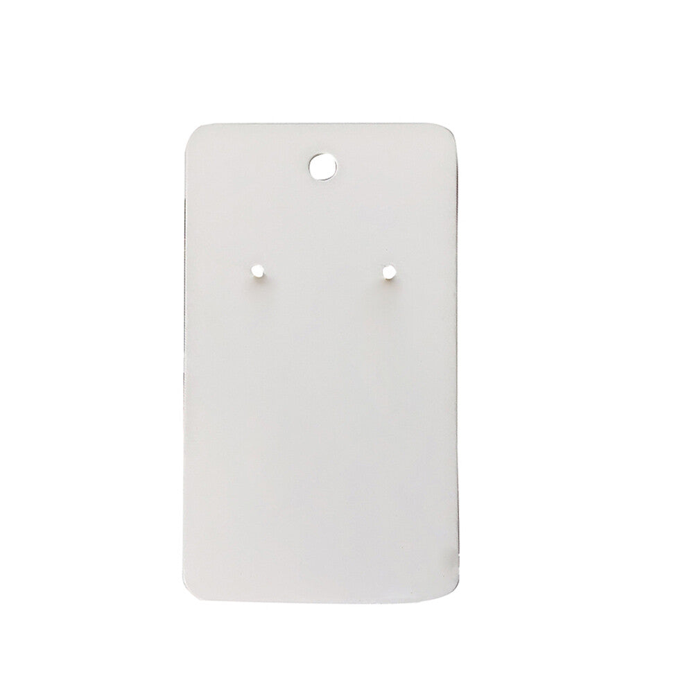 White earring display card