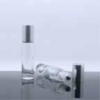 12PCS 10ml Clear Glass Roll On Bottles Set - Essential Oil Roller Bottles with Brush Funnel and Labels