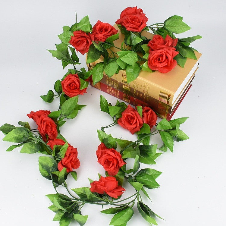 5 Pack 2.4M Artificial Rose Vine Garland – Silk Hanging Floral Ivy for Wedding, Party and Home Decor