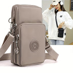 Women’s Pink Crossbody Phone Bag - Fashion Coin Purse with Mobile Phone Pocket