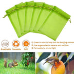 50PCS Vegetable Garden Fruit Protection Net Bags - Mesh Insect Proof Organza Bags 20x30cm