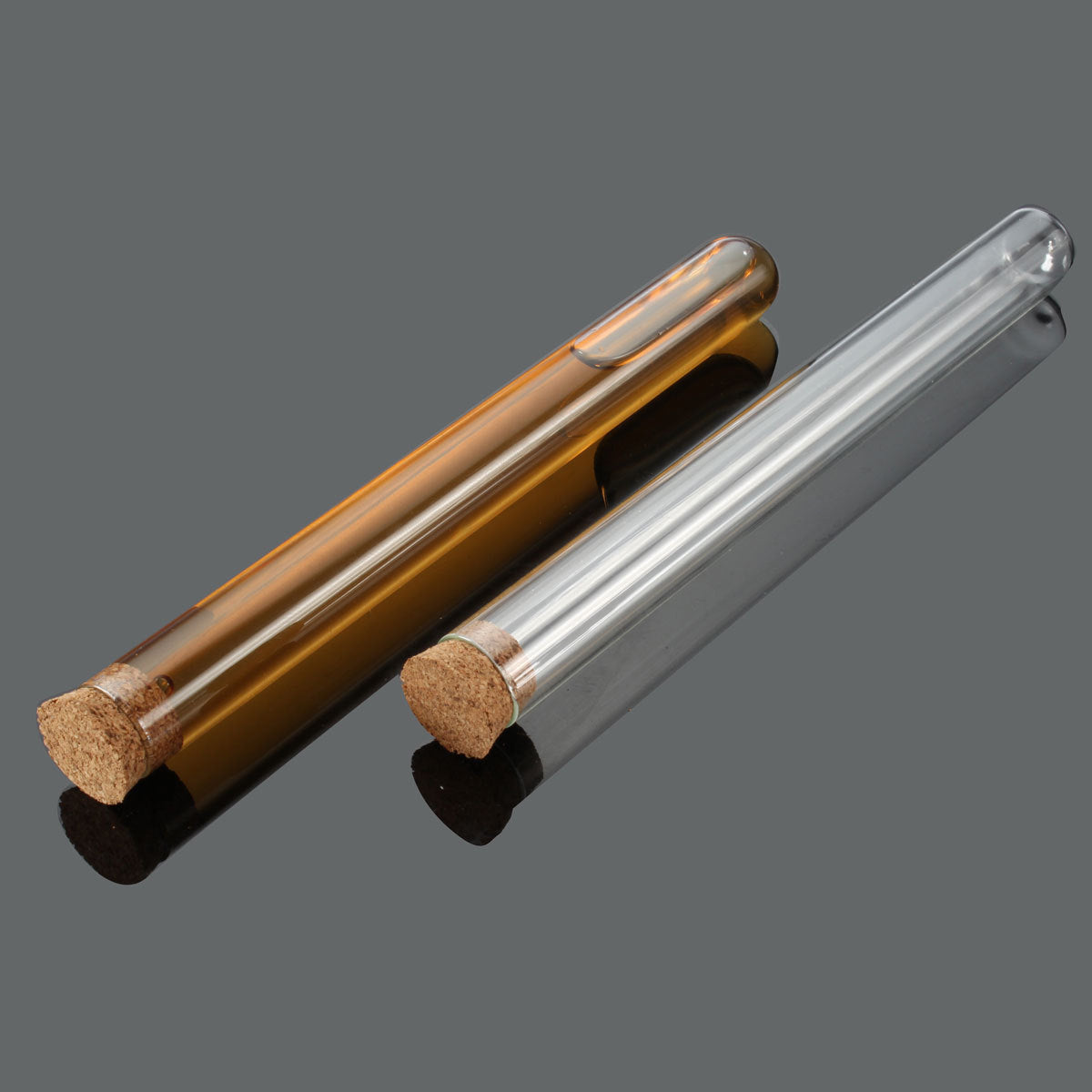 50PCS Clear Plastic Test Tubes with Wooden Cork Stoppers - 20ml Wedding Favor Candy Bottles