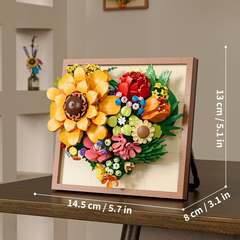 DIY Sunflower Building Block Set – Flower Plant Model Home Office Decoration (1/2 Set)