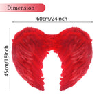 Feather Angel Fairy Wings Adults Kids Fancy Costume Props Masquerade Halloween