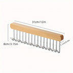 Premium Wood Style Wall Mounted Hanger Hook – Adhesive Kitchen Bathroom Cloth Hook