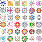 72PCS Mandala Painting Stencils DIY Drawing Templates Craft Scrapbooking Tool
