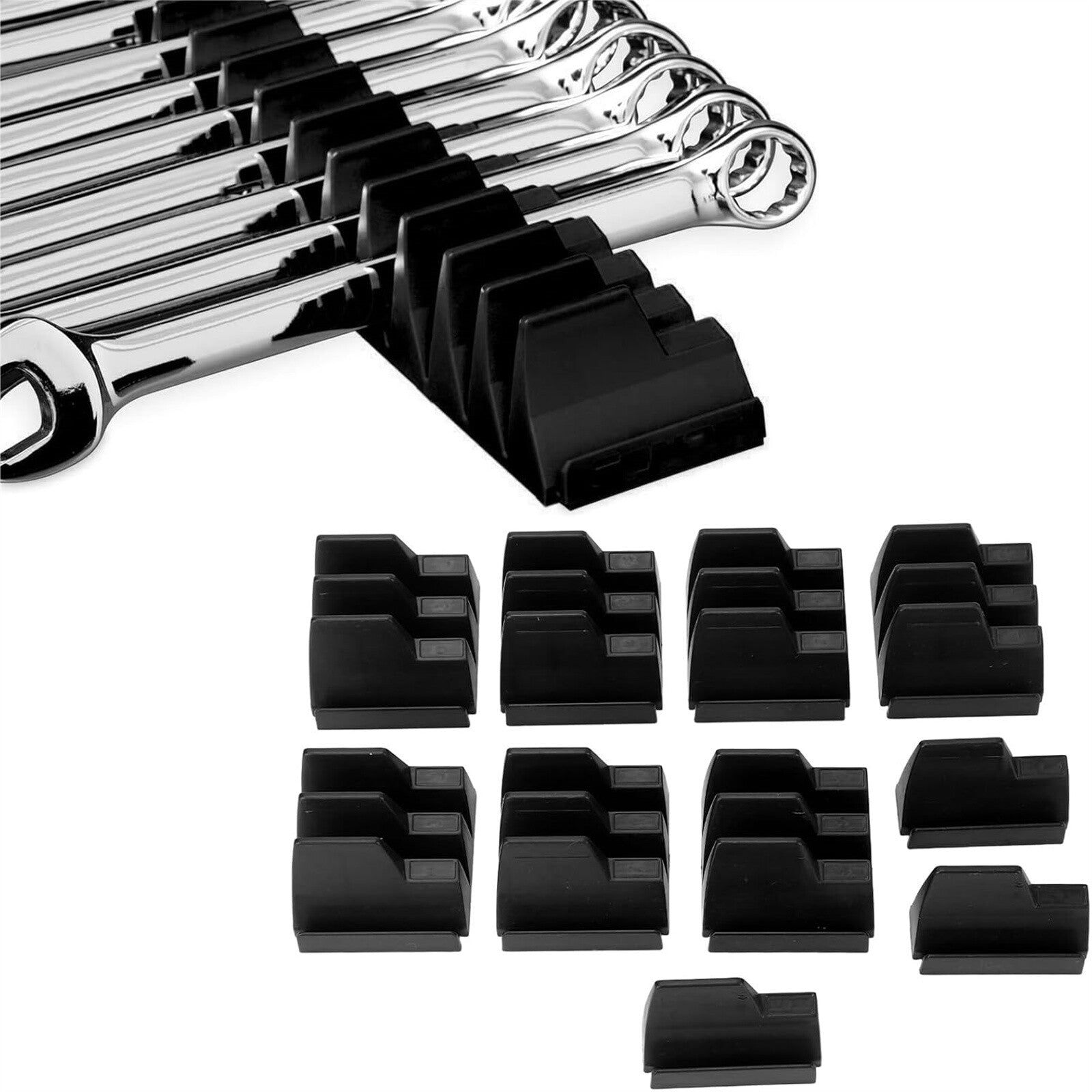23 Slot Wrench Storage Rack Spanner Organizer Tool Holder Garage Tool Rack