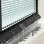 2PCS Window Rain Guard 2m PVC Self Adhesive Drainage Barrier Strip Black