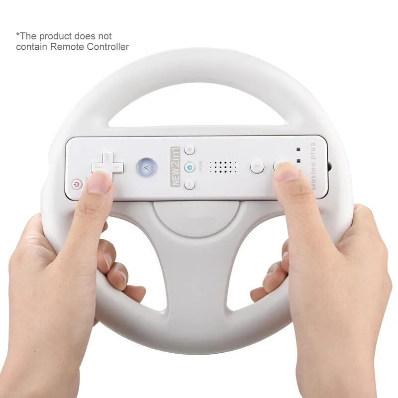 Holding the white wheel with a Wii Remote