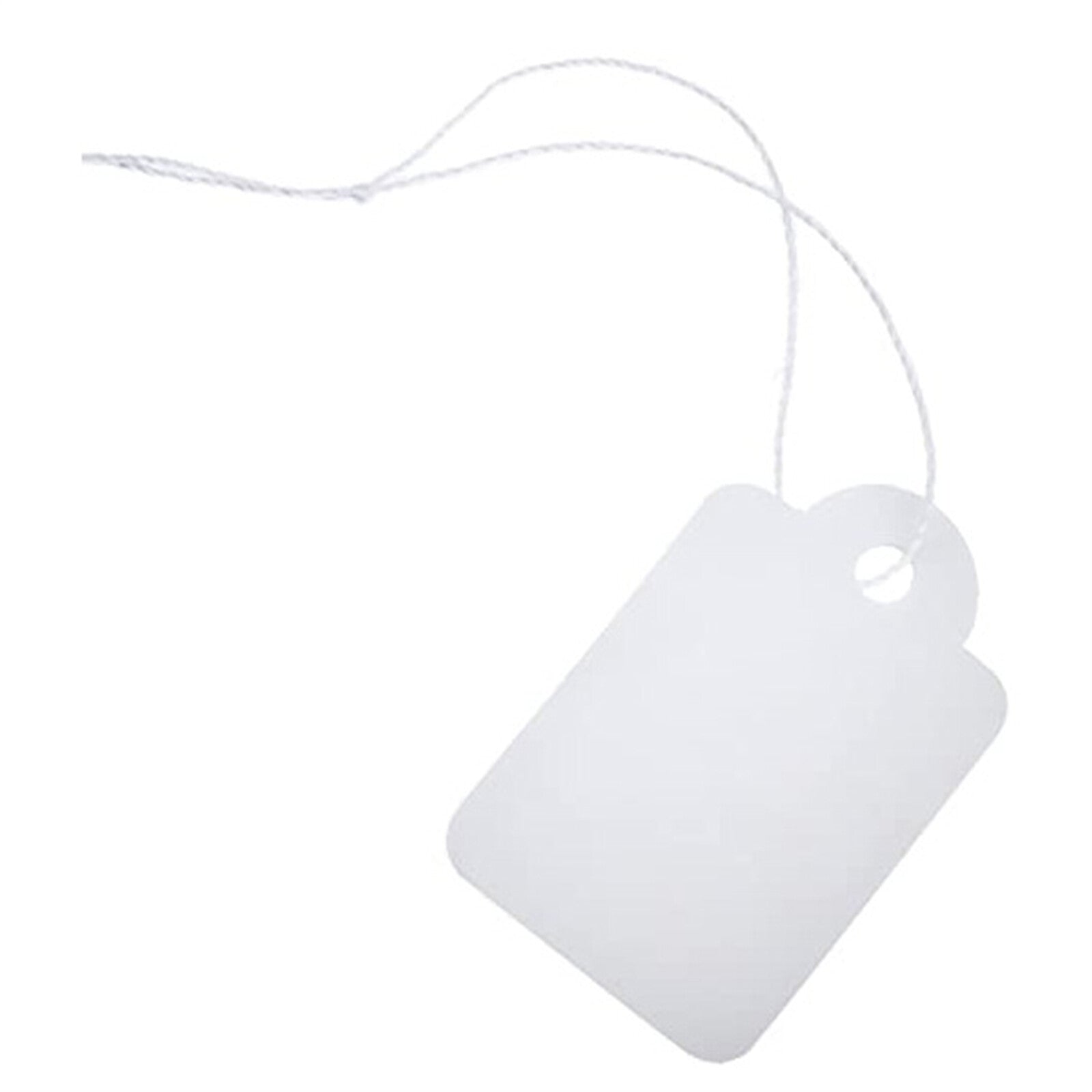 500PCS White Paper Jewelry Clothes Label Price Tags With Elastic String 33x1500pcs White Paper Price Tags with Elastic String | Jewelry & Clothing Hanging Labels 33x18mm8mm