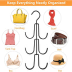 2PCS Multi-Layer Clothes Hanger Hook – Space Saving Closet Organizer for Bags & Clothes