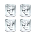 8PCS Crystal Skull Shot Glass Set 75ml – Clear Glass Vodka Whiskey Liquor Cups