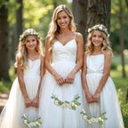 Silver Round Floral Hoop Centerpiece Set - Standing Metal Wreath Hoops for Wedding Party and Event Decor