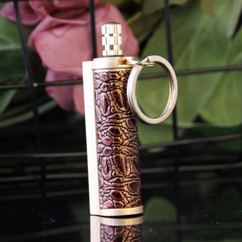 Waterproof Fire Starter Flint Match Keychain – Metal Survival Lighter for Camping