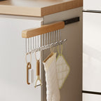 Premium Wood Style Wall Mounted Hanger Hook – Adhesive Kitchen Bathroom Cloth Hook