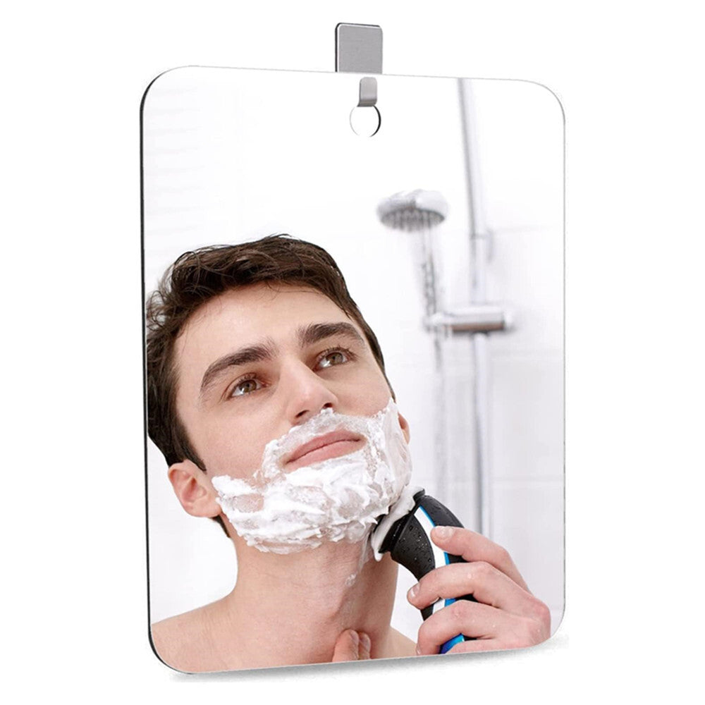Anti-Fog Shower Mirror – Fogless Shaving Mirror for Bathroom (17 × 13cm)