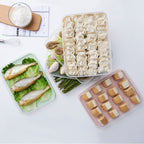 2PCS Fridge Dumpling Storage Box With Lid Plastic Food Container Refrigerator Organizer