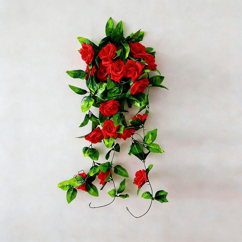 5 Pack 2.4M Artificial Rose Vine Garland – Silk Hanging Floral Ivy for Wedding, Party and Home Decor