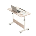 Adjustable Foldable Table with Wheels Mobile Laptop Desk Bedside Rolling Table Space Saving