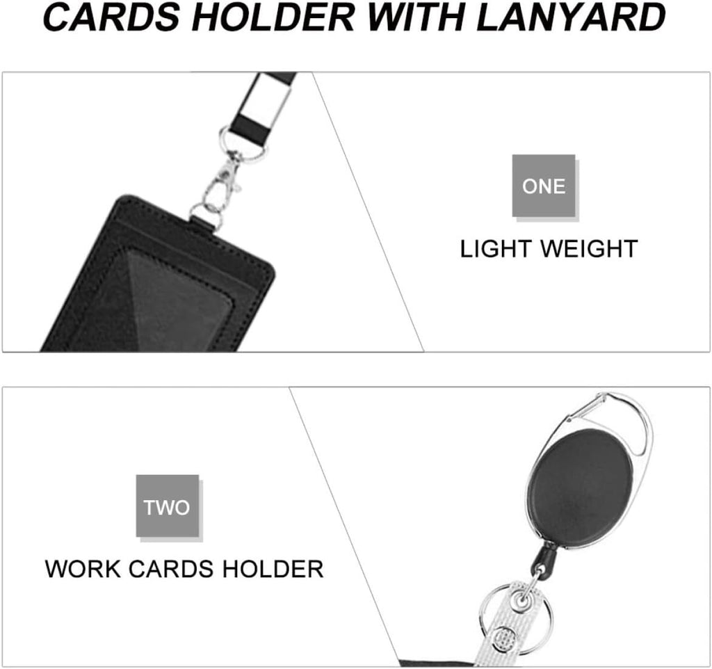 10 Sets Retractable ID Badge Holder with Lanyard Reel | Opal Card Holder Keychain