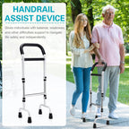 Adjustable Lift Assist Handle Elderly Bedside Toilet Safety Rail Non-Slip Mobility Support