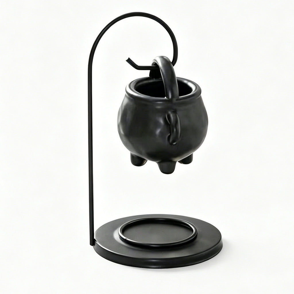 Ceramic Essential Cauldron Oil Burner with Stand Candle Aroma Diffuser Bedroom