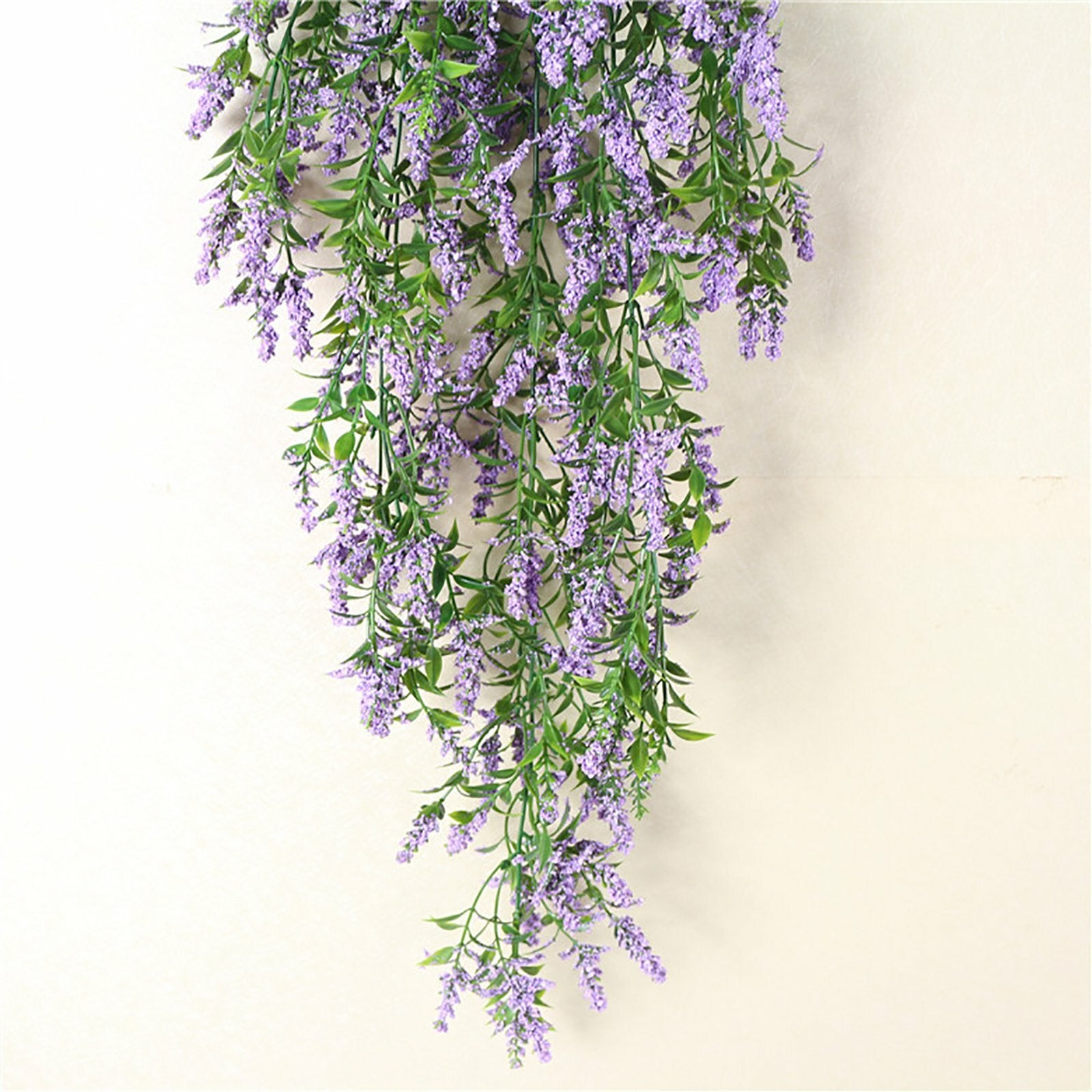 4PCS Artificial Hanging Lavender Plants Faux Vine Flowers Home Wedding Decor