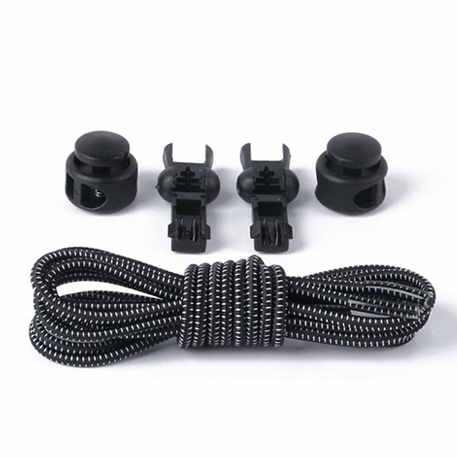 No Tie Elastic Shoelaces Lock System Running Sneakers Trainers Quick Lock Laces