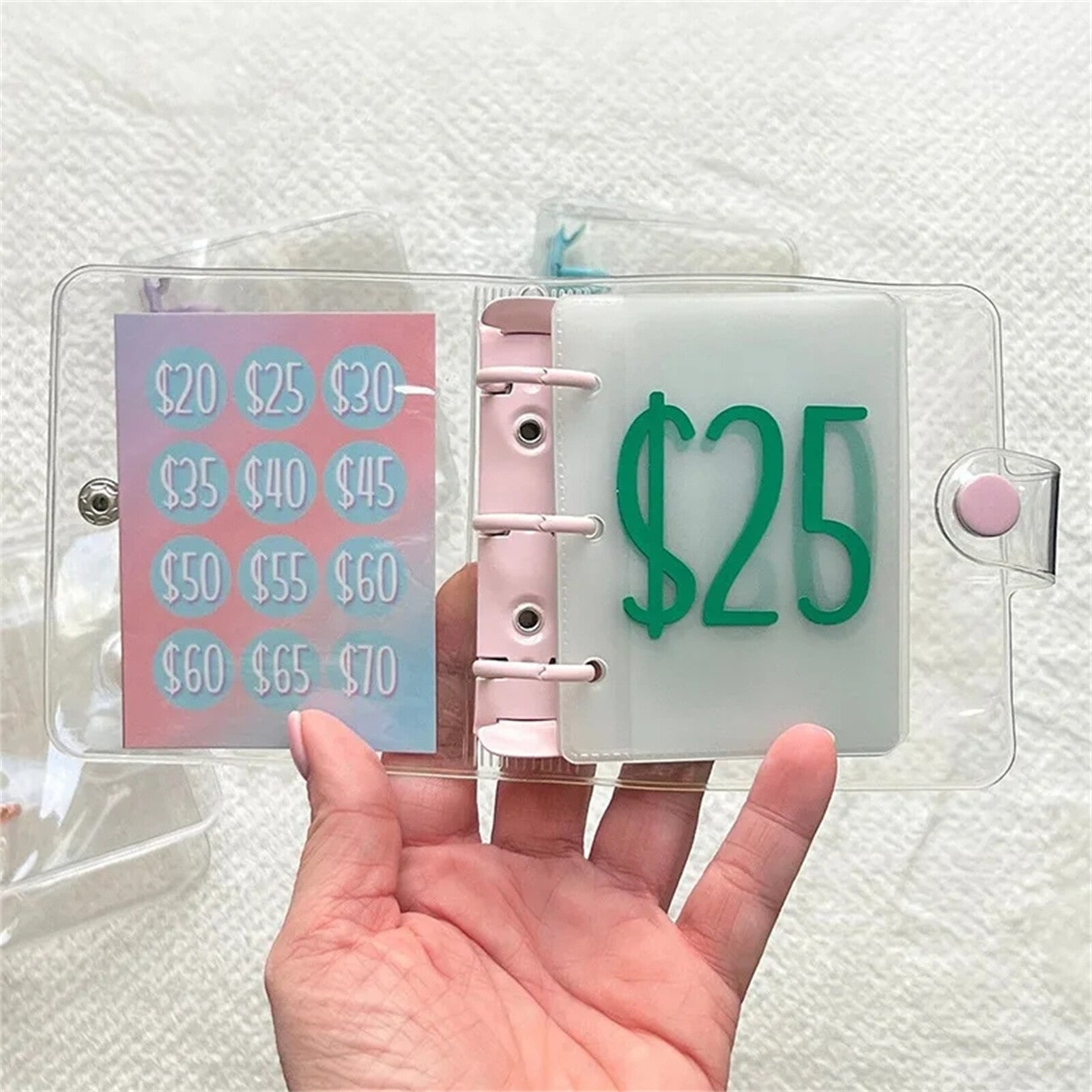 2 Pack Money Saving Challenge Binder – Mini Budget Envelope Savings Book for Cash Budgeting and Financial Goals