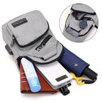 Men’s Sling Chest Bag with USB Charging Port – Crossbody Shoulder Backpack for Travel and Outdoor Use