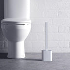 Silicone Toilet Brush with Holder – Hygienic Bathroom Cleaning Brush Set