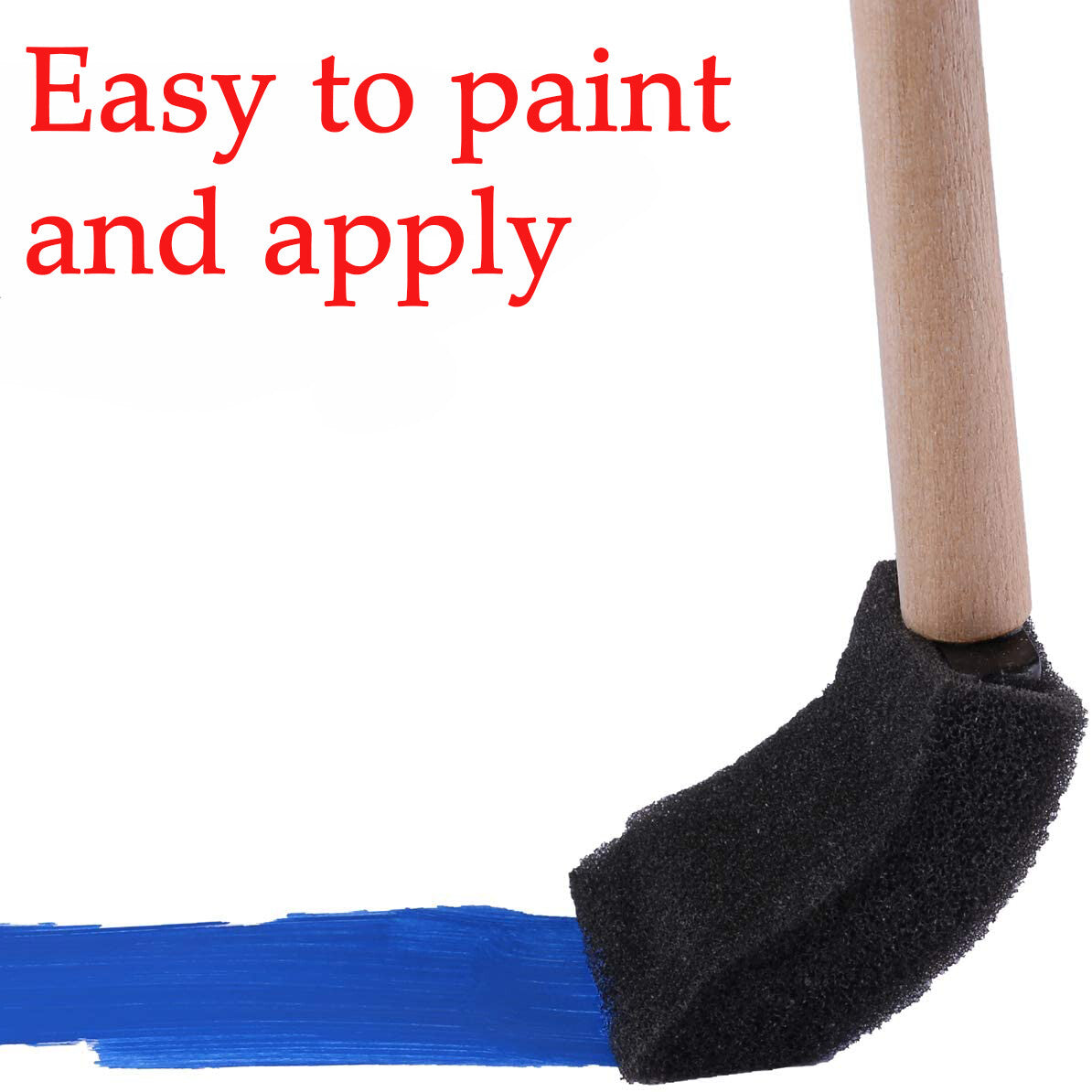 100PCS 1 Inch Foam Paint Brushes - Reusable Sponge Brushes for Painting, Staining and Crafts