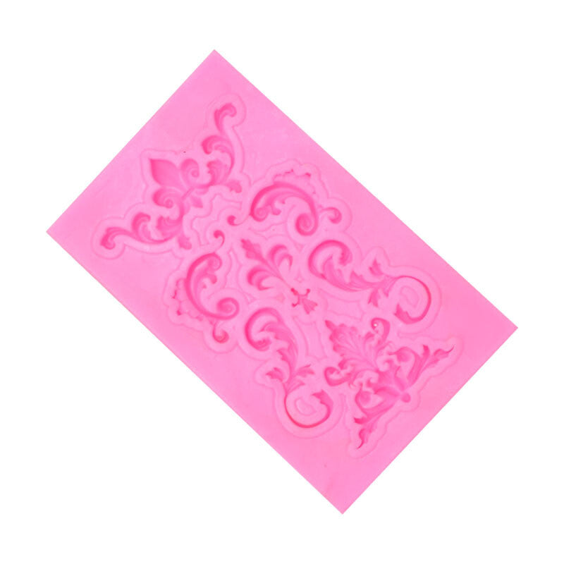 2PCS Vintage Baroque Silicone Fondant Mould – Cake Border Relief Sugarcraft Decorating Mold