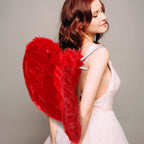 Feather Angel Fairy Wings Adults Kids Fancy Costume Props Masquerade Halloween