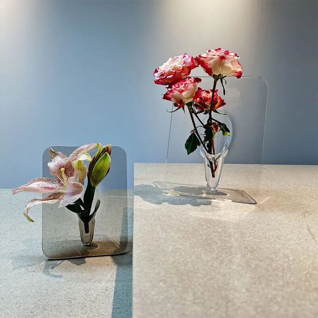 Acrylic Photo Picture Frame Vase for Centerpieces,Cute Bud Vase,Flower Vaser