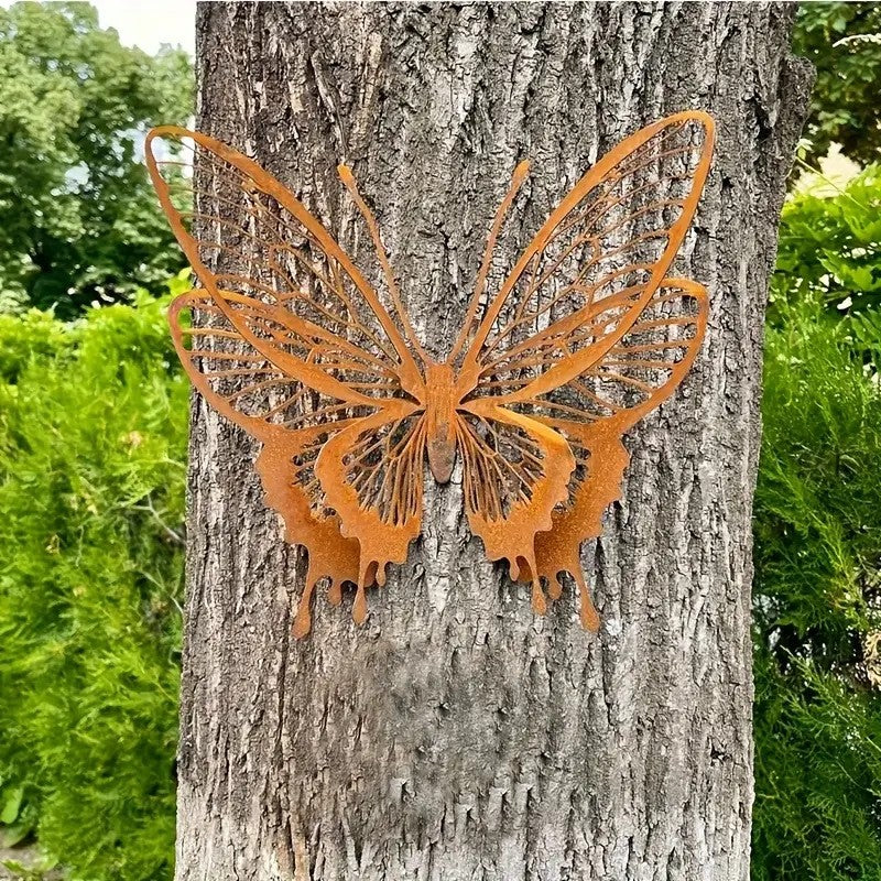 Metal Butterfly Wall Art – Garden Butterfly Wall Decor Outdoor Yard Sculpture