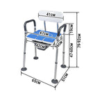 5-in-1 Adjustable Commode Shower Chair with Arms & Back | Raised Toilet Seat & Bedside Mobility Aid for Elderly