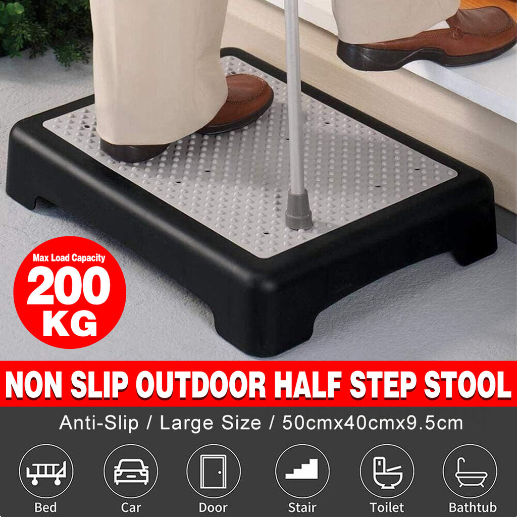 Anti-Slip Half Step Stool Mobility Step for Elderly Disabled Doorway Outdoor Support