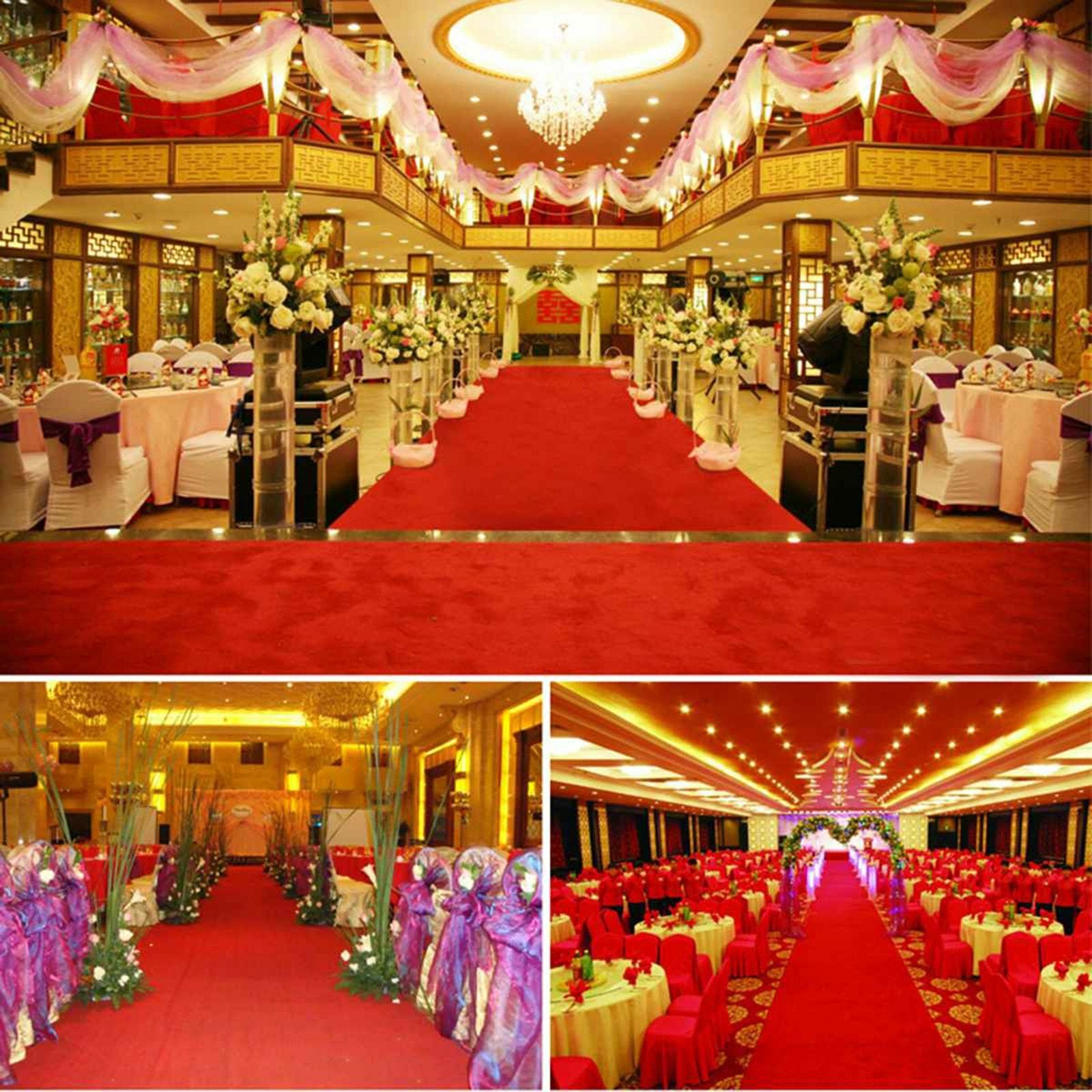 10M Red Carpet Aisle Runner 1.2m Wide | Wedding Party Event Awards Floor Mat