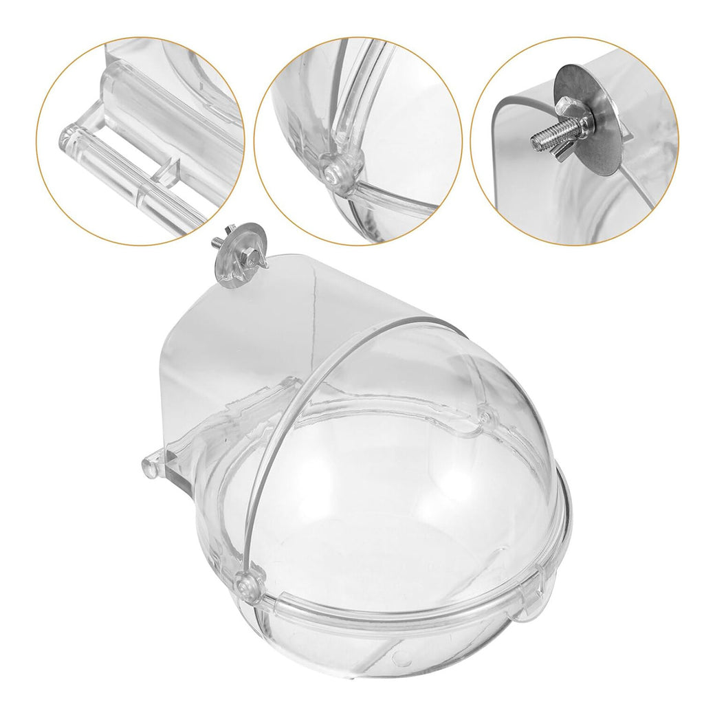 Round Hanging Bird Bath Tub for Cage – Plastic Parrot Bird Bath Bowl for Small Birds