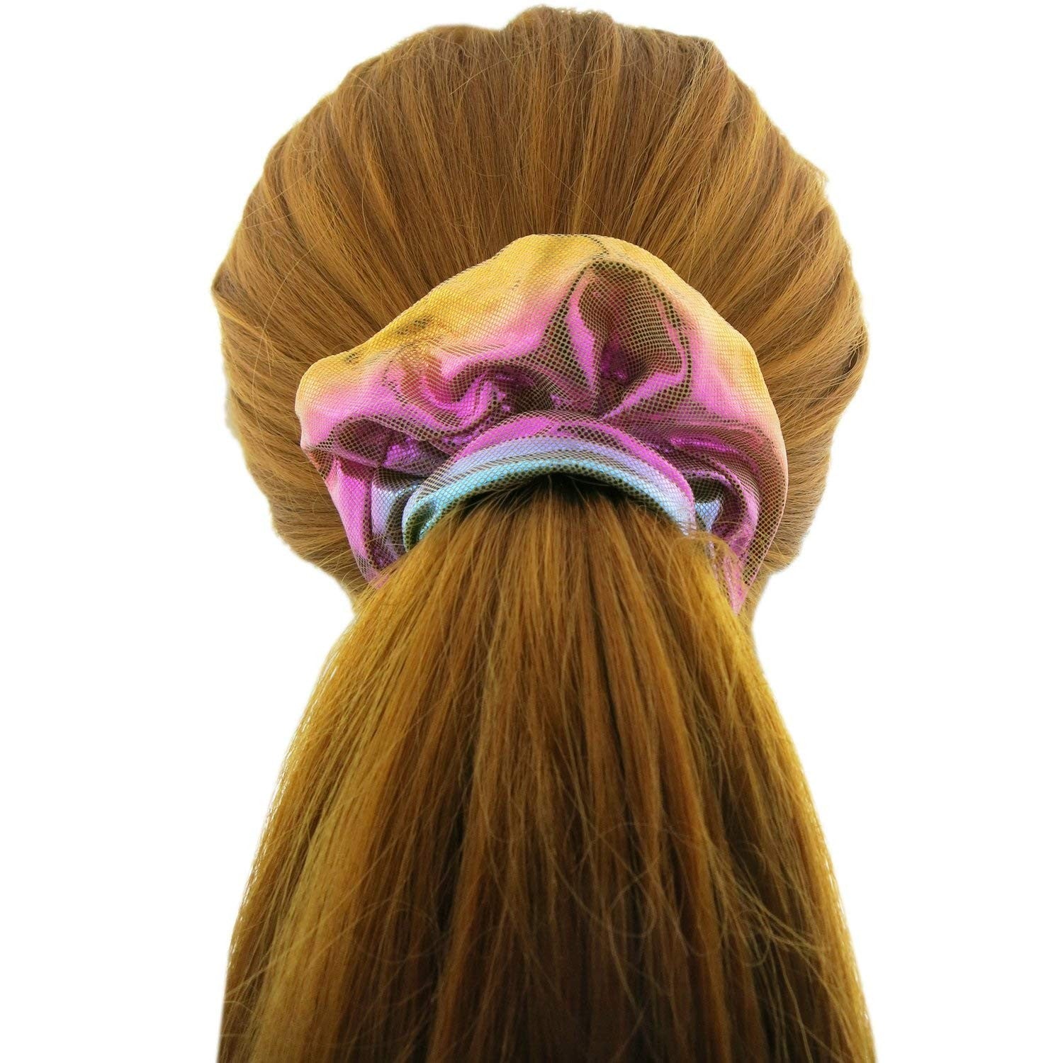 40PCS Metallic Glitter Scrunchies - Women’s Elastic Hair Ties Multicolour