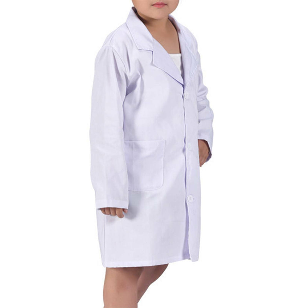 Kids White Lab Coat Doctor Scientist Fancy Dress Costume Boys Girls Book Week